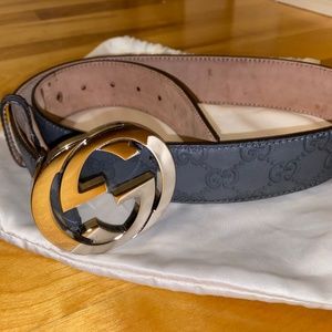 Gucci Belt in Charcoal Grey